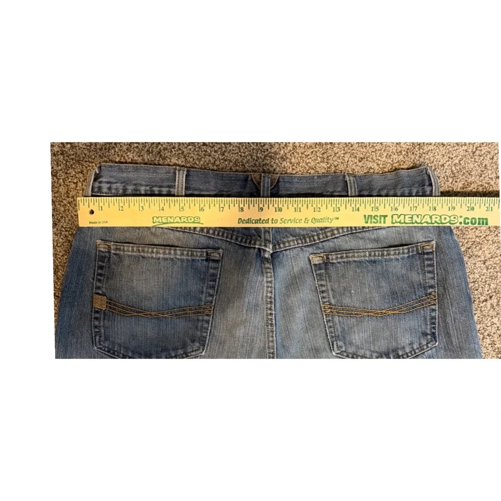 Ariat Mens 36x32 Blue Jeans Western Cowboy Straight Relaxed 100% Cotton